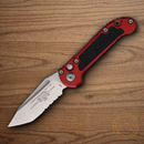 Microtech Auto LUDT GenIII Folding Knife 3.5" Bohler M390MK Steel Blade Red/Black Aluminum Handle