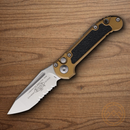 Microtech Auto LUDT GenIII Folding Knife 3.5" Bohler M390MK Steel Blade Tan/Black Aluminum Handle
