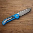 Microtech Auto LUDT GenIII Folding Knife 3.5" Bohler M390MK Steel Blade Blue/Black Aluminum Handle