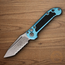 Microtech Auto LUDT GenIII Folding Knife 3.5" Bohler M390MK Steel Blade Turquoise/Black Aluminum Handle
