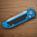 Microtech Auto LUDT GenIII Folding Knife 3.5" Bohler M390MK Steel Blade Blue/Black Aluminum Handle