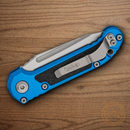 Microtech Auto LUDT GenIII Folding Knife 3.5" Bohler M390MK Steel Blade Blue/Black Aluminum Handle