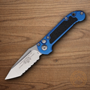 Microtech Auto LUDT GenIII Folding Knife 3.5" Bohler M390MK Steel Blade Blue/Black Aluminum Handle