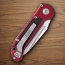 Microtech Auto LUDT GenIII Folding Knife 3.5" Bohler M390MK Steel Blade Merlot/Black Aluminum Handle