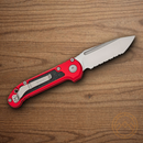 Microtech Auto LUDT GenIII Folding Knife 3.5" Bohler M390MK Steel Blade Red/Black Aluminum Handle