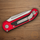 Microtech Auto LUDT GenIII Folding Knife 3.5" Bohler M390MK Steel Blade Red/Black Aluminum Handle