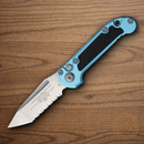 Microtech Auto LUDT GenIII Folding Knife 3.5" Bohler M390MK Steel Blade Turquoise/Black Aluminum Handle