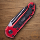 Microtech Auto LUDT GenIII Folding Knife 3.5" Bohler M390MK Steel Blade Red/Black Aluminum Handle