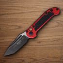 Microtech Auto LUDT GenIII Folding Knife 3.5" Bohler M390MK Steel Blade Red/Black Aluminum Handle