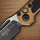 Microtech Auto LUDT GenIII Folding Knife 3.5" Bohler M390MK Steel Blade Tan/Black Aluminum Handle