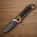 Microtech Auto LUDT GenIII Folding Knife 3.5" Bohler M390MK Steel Blade Tan/Black Aluminum Handle