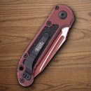 Microtech Auto LUDT GenIII Folding Knife 3.5" Bohler M390MK Steel Blade Red/Black Aluminum Handle