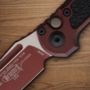 Microtech Auto LUDT GenIII Folding Knife 3.5" Bohler M390MK Steel Blade Red/Black Aluminum Handle