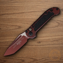 Microtech Auto LUDT GenIII Folding Knife 3.5" Bohler M390MK Steel Blade Red/Black Aluminum Handle