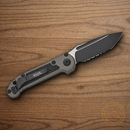 Microtech Auto LUDT GenIII Folding Knife 3.5" Bohler M390MK Steel Blade Gray/Black Aluminum Handle