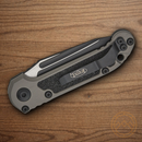 Microtech Auto LUDT GenIII Folding Knife 3.5" Bohler M390MK Steel Blade Gray/Black Aluminum Handle