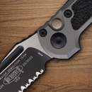 Microtech Auto LUDT GenIII Folding Knife 3.5" Bohler M390MK Steel Blade Gray/Black Aluminum Handle