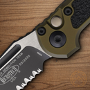 Microtech Auto LUDT GenIII Folding Knife 3.5" Bohler M390MK Steel Blade OD Green/Black Aluminum Handle