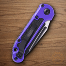 Microtech Auto LUDT GenIII Folding Knife 3.5" Bohler M390MK Steel Blade Purple/Black Aluminum Handle