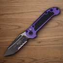 Microtech Auto LUDT GenIII Folding Knife 3.5" Bohler M390MK Steel Blade Purple/Black Aluminum Handle