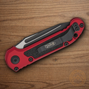 Microtech Auto LUDT GenIII Folding Knife 3.5" Bohler M390MK Steel Blade Red/Black Aluminum Handle