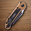 Microtech Auto LUDT GenIII Folding Knife 3.5" Bohler M390MK Steel Blade Tan/Black Aluminum Handle