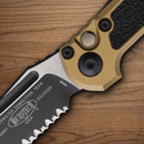 Microtech Auto LUDT GenIII Folding Knife 3.5" Bohler M390MK Steel Blade Tan/Black Aluminum Handle