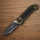 Microtech Auto LUDT GenIII Folding Knife 3.5" Bohler M390MK Steel Blade OD Green/Black Aluminum Handle