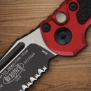Microtech Auto LUDT GenIII Folding Knife 3.5" Bohler M390MK Steel Blade Red/Black Aluminum Handle