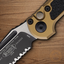 Microtech Auto LUDT GenIII Folding Knife 3.5" Bohler M390MK Steel Blade Tan/Black Aluminum Handle
