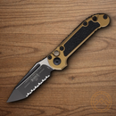 Microtech Auto LUDT GenIII Folding Knife 3.5" Bohler M390MK Steel Blade Tan/Black Aluminum Handle