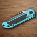 Microtech Auto LUDT GenIII Folding Knife 3.5" Bohler M390MK Steel Blade Turquoise/Black Aluminum Handle