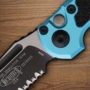 Microtech Auto LUDT GenIII Folding Knife 3.5" Bohler M390MK Steel Blade Turquoise/Black Aluminum Handle