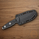 Microtech SOCOM Alpha Mini Fixed Knife 3.75" Stainless Steel Blade Black G10 Handle