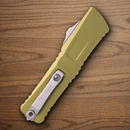Microtech Auto Combat Troodon Gen III Folding Knife 4" Stainless Steel Blade OD Green Aluminum Handle