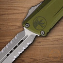 Microtech Auto Combat Troodon Gen III Folding Knife 4" Stainless Steel Blade OD Green Aluminum Handle