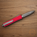 Microtech Auto Combat Troodon Gen III Folding Knife 4" Bohler M390MK Steel Blade Red Aluminum Handle