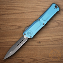 Microtech Auto Combat Troodon SE Gen III Folding Knife 4" Bohler M390MK Steel Blade Turquoise Aluminum Handle