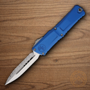 Microtech Auto Combat Troodon DE Gen III Folding Knife 4" Stainless Steel Blade Blue Aluminum Handle