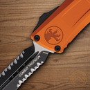 Microtech Auto Combat Troodon DE Gen III Folding Knife 4" Bohler M390MK Steel Blade Orange Aluminum Handle