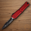 Microtech Auto Combat Troodon DE Gen III Folding Knife 4" Bohler M390MK Steel Blade Red Aluminum Handle