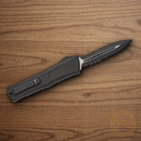 Microtech Auto Combat Troodon DE Gen III Folding Knife 4" Bohler M390MK Steel Blade Black Aluminum Handle