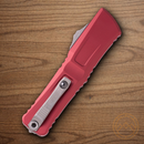 Microtech Auto Combat Troodon SE Gen III Folding Knife 4" Bohler M390MK Steel Blade Merlot Aluminum Handle