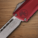 Microtech Auto Combat Troodon SE Gen III Folding Knife 4" Bohler M390MK Steel Blade Merlot Aluminum Handle