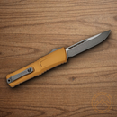Microtech Auto Combat Troodon SE Gen III Folding Knife 4" Premium Steel Blade Tan Aluminum Handle