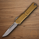 Microtech Auto Combat Troodon SE Gen III Folding Knife 4" Premium Steel Blade Tan Aluminum Handle