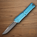 Microtech Auto Combat Troodon SE Gen III Folding Knife 4" Premium Steel Blade Turquoise Aluminum Handle