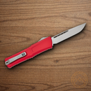 Microtech Auto Combat Troodon SE Gen III Folding Knife 4" Premium Steel Blade Red Aluminum Handle