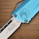 Microtech Auto Combat Troodon SE Gen III Folding Knife 4" Premium Steel Blade Turquoise Aluminum Handle