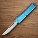 Microtech Auto Combat Troodon SE Gen III Folding Knife 4" Premium Steel Blade Turquoise Aluminum Handle